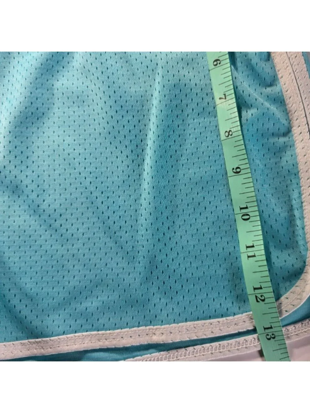Justice Active Girls Mesh Athletic Shorts Size 20 Plus Light Blue With White Tri